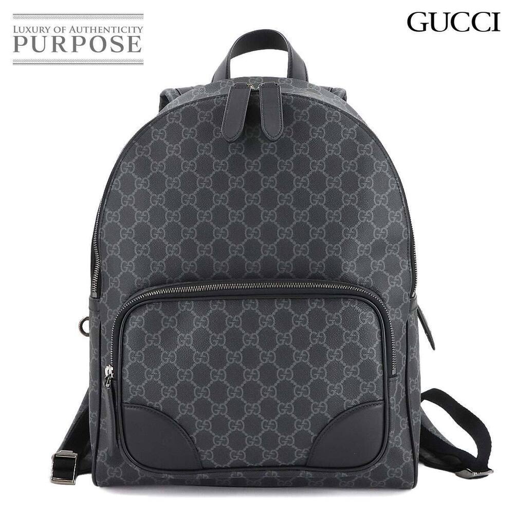 Gucci GG Emblem Backpack Leather Black